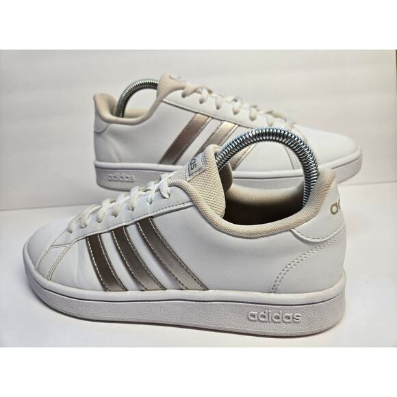 Adidas Shoes - adidas Women's Grand Court Base Sneaker EE7874, White/Silver, Size 8.5